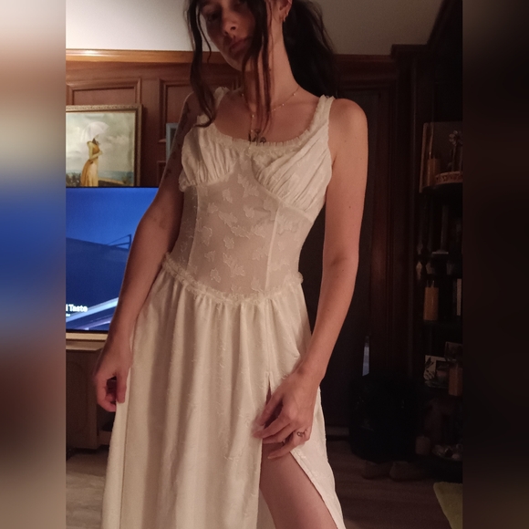 Vintage Other - Vintage White Lace Nightgown Dress